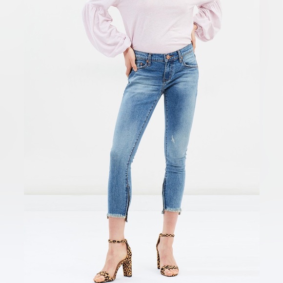 NWT One Teaspoon Newport Freebirds II low rise skinny zipper ankle jeans - Picture 1 of 16